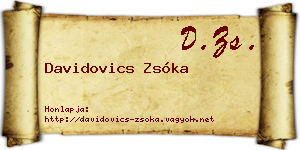 Davidovics Zsóka névjegykártya